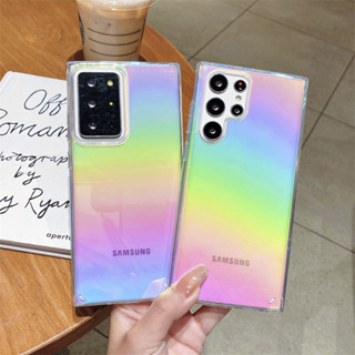 เคสโทรศัพท์มือถือ TPU กันกระแทก ลายเลเซอร์ออโรร่า สําหรับ Samsung galaxy A54 A34 A24 A14 A13 S23 S22 S21 Note20 Ultra S20 FE Plus A22 A51