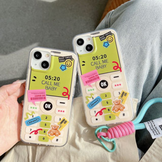 เคสโทรศัพท์มือถือ ลายการ์ตูนหมีน่ารัก พร้อมสายโซ่คล้อง สําหรับ iPhone 14Pro max case 13Pro max 12Pro max 14Pro 13Pro 12Pro 11 12 13 14 case