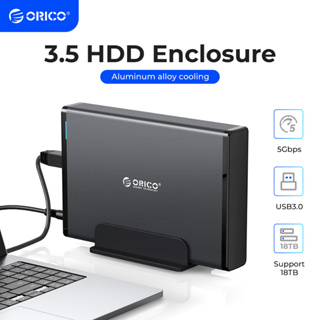 ราคาORICO Aluminum Hard Drive HDD Enclosure USB3.0/Type-C to SATA3.0 3.5 inch HDD Case Docking Station Support UASP 12V2A Power（7688）