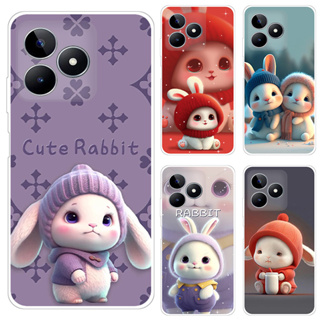 เคส OPPO Realme C53 Narzo N53 Case การ์ตูน Cute Rabbit Soft TPU เคสซิลิโคน โทรศัพท์มือถือ เคส