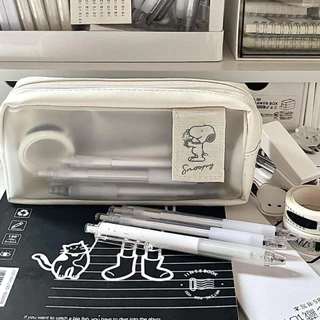 กระเป๋าดินสอ ขนาดใหญ่ จุของได้เยอะ ลายการ์ตูนน่ารัก แบบสองชั้น สําหรับใส่เครื่องเขียน