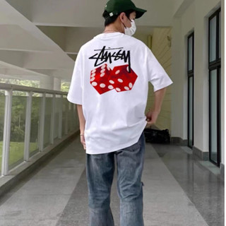 เสื้อยืด ขนาดใหญ่ ลาย stussy แฟชั่นคู่รัก สําหรับชาย และหญิง