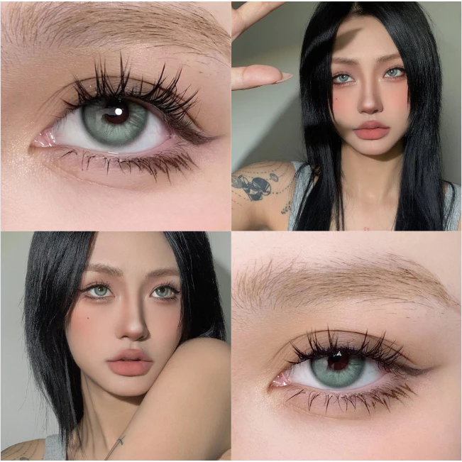 UYAAI คอนแทคเลนส์ คอนแทคเลนส์สายตาสั้น Green Apex สีเขียว 14.2 มม.