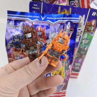 ของเล่นบล็อกตัวต่อหุ่นยนต์ Transform Robot Minifigures Blind Bag แบบสุ่ม