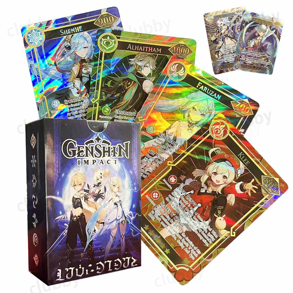 60 ชิ้น Genshin Impact Card เกนชิน การ์ดสะสมการ์ด UR/UTR การ์ดแฟลชหายาก อุปกรณ์ต่อพ่วงเกม
