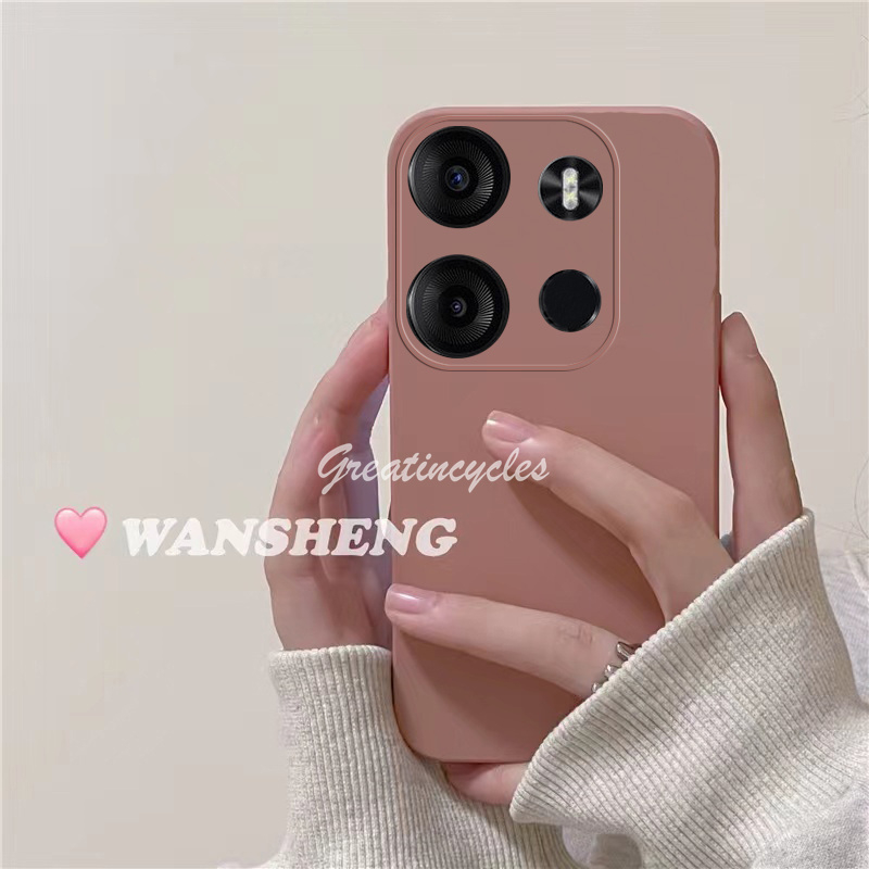 Tecno POP 7 BF6 / POP 7 Pro BF7 / Tecno Spark Go 2023 เคส สีแคนดี้ เล็ก สด ฝาหลัง ซิลิโคน ป้องกันรอยขีดข่วน เคส