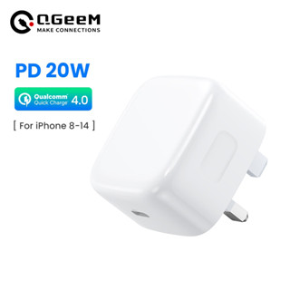 Qgeem ที่ชาร์จเร็ว 20W USB C PD Type-C สําหรับ iPhone 14 13 12 SE 11 XS XR X 8 iPad