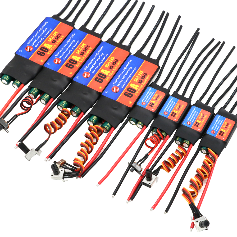ZMR 2-6S 30A 60A ESC Bidirectional เริ่มต้นด้วยตนเอง ESC แบบไม่มีแปรงสําหรับ RC รถเรือ RC เครื่องบิน