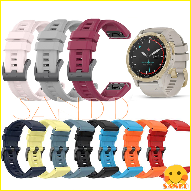 สาย Garmin Descent Mk2S สายนาฬิกาข้อมือ ซิลิโคนนิ่ม แบบเปลี่ยน สําหรับสมาร์ทวอทช์ สายนาฬิกา Descent Mk2S