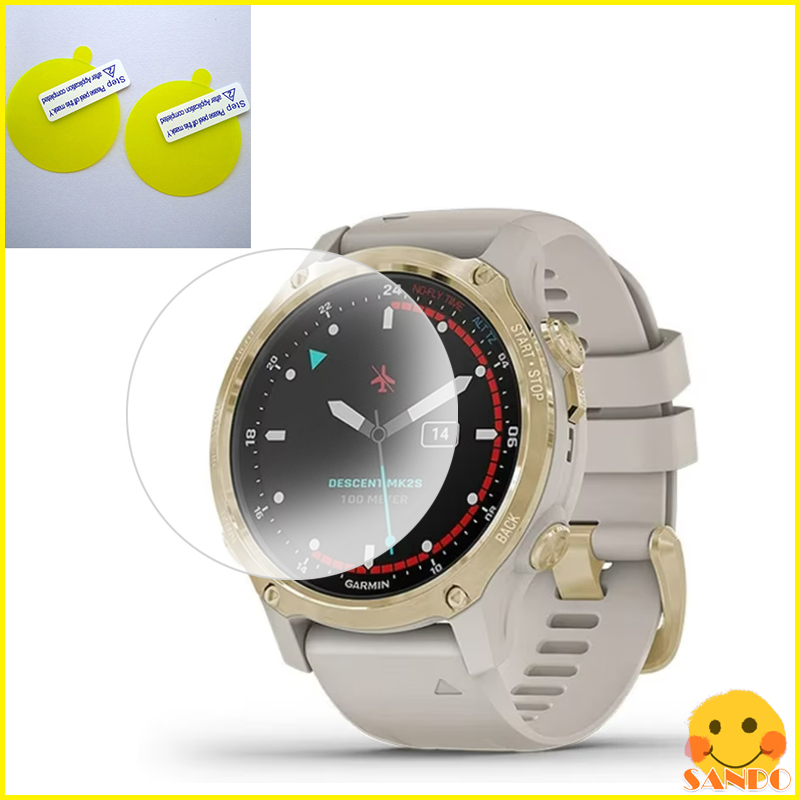 【2PCS】สําหรับ Garmin  Descent Mk2S สมาร์ทวอทช์ บางพิเศษ ใส นิ่ม TPU ฟิล์มกันรอยหน้าจอ Descent Mk2S