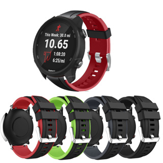 สายนาฬิกาข้อมือซิลิโคน ทูโทน สําหรับ Garmin forerunner 265 265s forerunner 265 forerunner 265s Strap 20 มม. 22 มม.