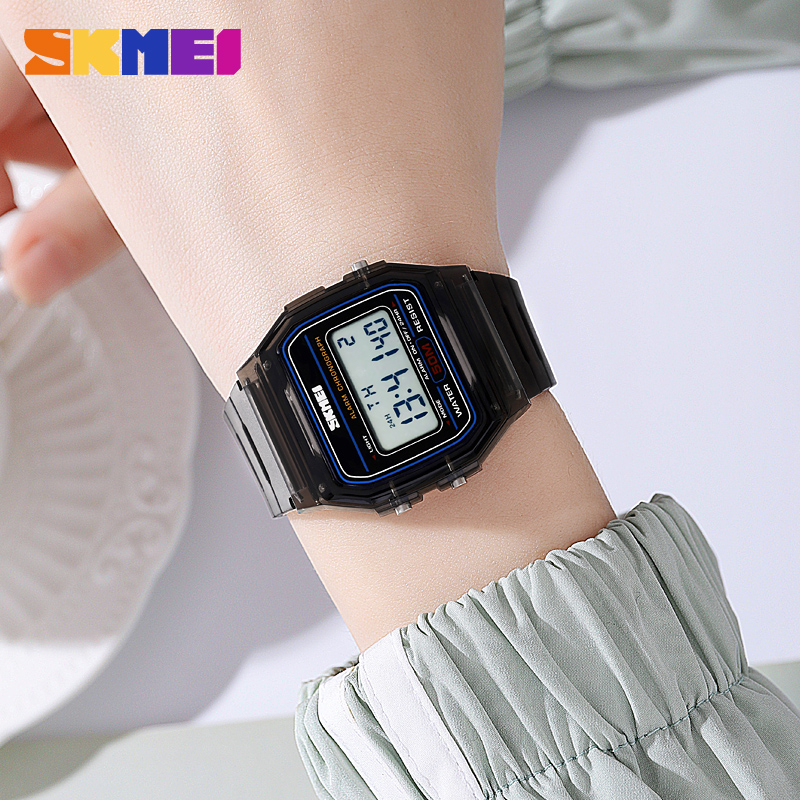 Skmei นาฬิกาข้อมือดิจิทัล อิเล็กทรอนิกส์ หน้าจอเดี่ยว แฟชั่นสําหรับผู้ชาย และผู้หญิง 2056