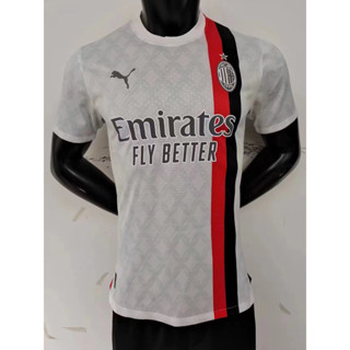 เสื้อกีฬาแขนสั้น ลายทีมชาติฟุตบอล Milan 23-24 AC ชุดเยือน