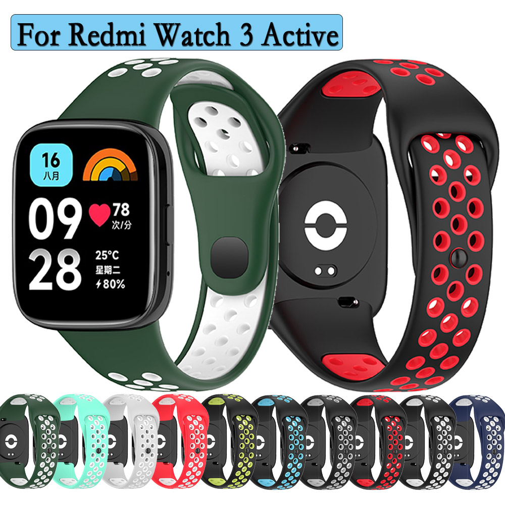 สายนาฬิกาข้อมือ ซิลิโคน ปรับได้ คุณภาพสูง แบบเปลี่ยน สําหรับ Redmi Watch 3 Active