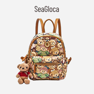 Seagloca Bear ใหม่ Jacquard กระเป๋าเป้สะพายหลังลําลอง ผ้าแคนวาส ลายหมีน่ารัก แฟชั่นสําหรับผู้หญิง No.1228