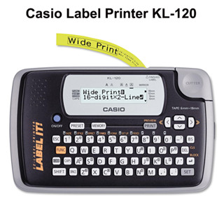 Casio สติกเกอร์ฉลาก kl-120 kl-120-l EZ แบบพกพา สําหรับเครื่องพิมพ์ฉลาก 6 9 12 18 มม. XR-9WE XR-12WE