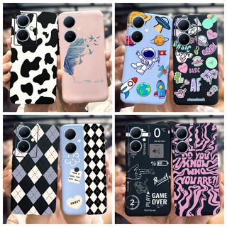 เคสซิลิโคน ลายขนนก กันกระแทก สําหรับ Vivo Y78 5G 2023 Vivo Y78 Global Y78 Plus V29 Lite 5G