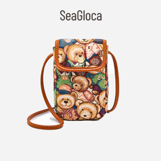 Seagloca Bear กระเป๋าสะพายไหล่ ใส่โทรศัพท์มือถือ ขนาดเล็ก แฟชั่นสไตล์เกาหลี สําหรับสตรี No.1231