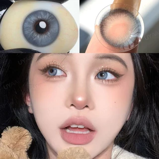 {องศา -0.00 ~ -5.00} UYAAI คอนแทคเลนส์ สีเขียว คอนแทคเลนส์ สายตาสั้น เลนส์นิ่ม 14.2 มม.