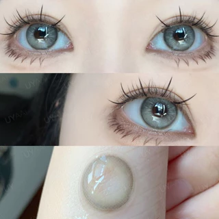 {องศา -0.00 ~ -5.00} UYAAI คอนแทคเลนส์ สีเขียว คอนแทคเลนส์ สายตาสั้น เลนส์นิ่ม 14.2 มม.