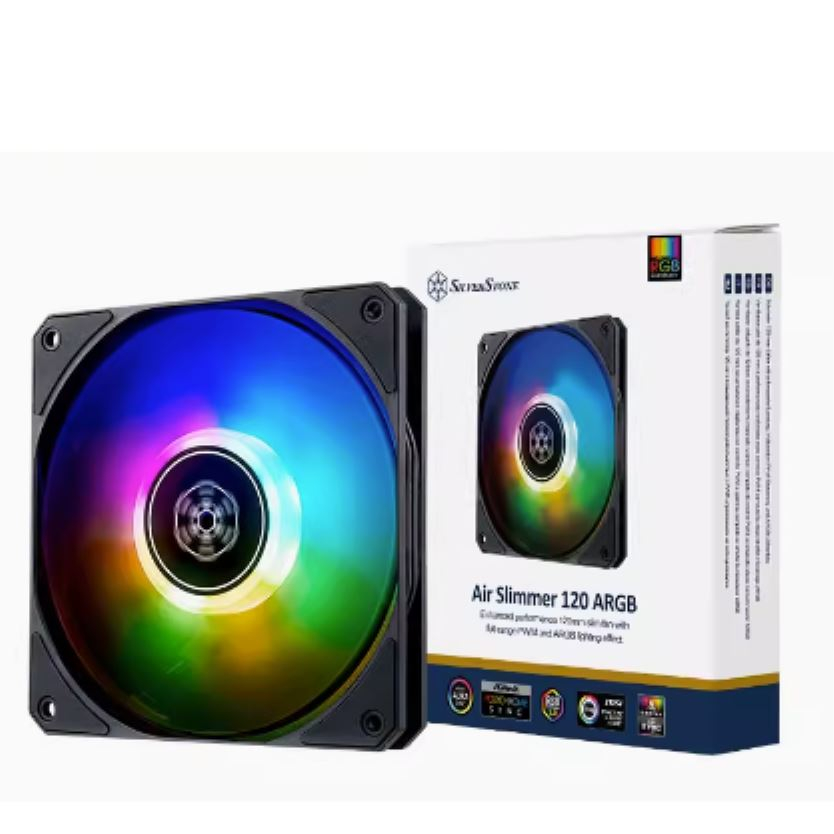 Silverstone AS120 AS140 พัดลมระบายความร้อน PWM ARGB 120 มม. 140 มม. สําหรับเคส PC