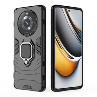 เคสโทรศัพท์มือถือ แบบแข็ง ป้องกันกระแทก พร้อมขาตั้ง สําหรับ OPPO Realme 11 Pro + Plus