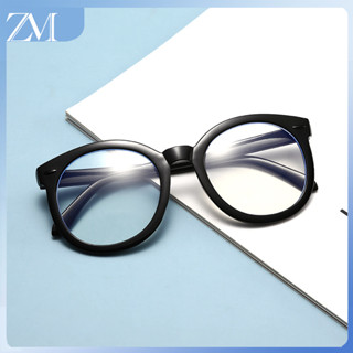 【ZM Glasses】แว่นตาสายตาสั้น ทรงกลม ป้องกันแสงสีฟ้า เกรด -0 100 150 200 250 300 350 400 450 500 550 600 แฟชั่นสไตล์เกาหลี สําหรับผู้หญิง และนักเรียน 091