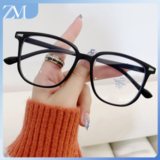 【ZM Glasses】แว่นตาสายตาสั้น ทรงกลม ป้องกันแสงสีฟ้า เกรด -0 100 150 200 250 300 350 400 450 500 550 600 แฟชั่นสไตล์เกาหลี สําหรับผู้หญิง นักเรียน 095