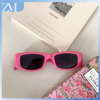 【ZM Glasses】แว่นกันแดดสไตล์ใหม่ กล่องเล็ก ๆ ตัวอักษรสีชมพูอ่อน Y2K สไตล์เกาหลี แว่นกันแดด พังก์ 181