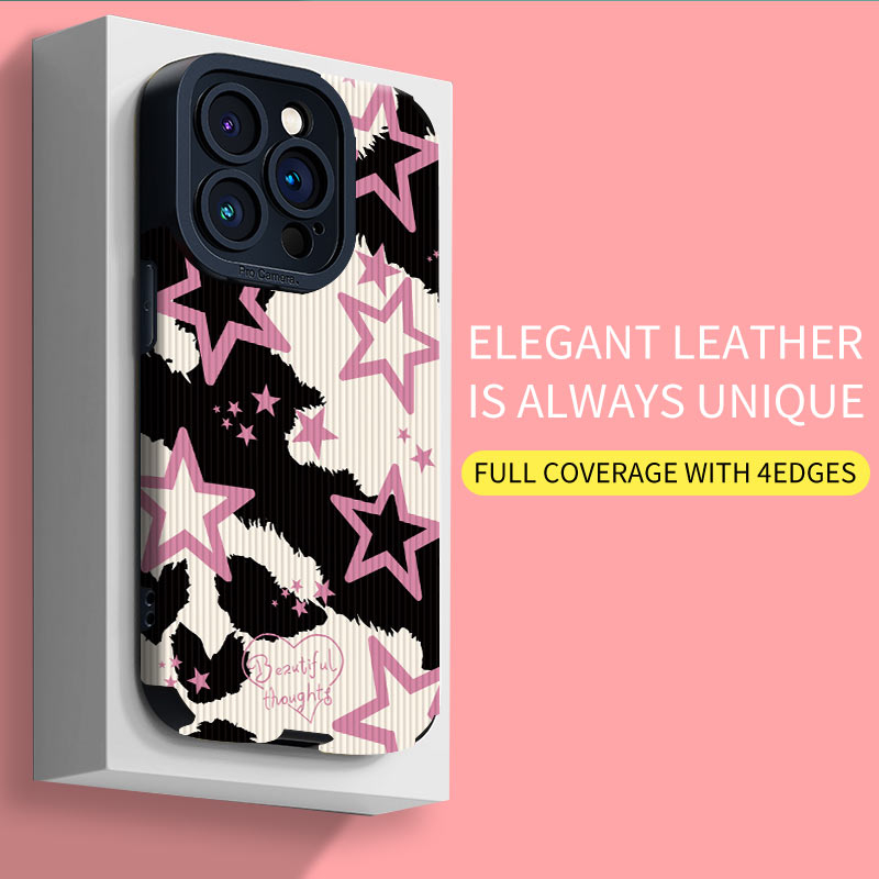 ใหม่ เคสโทรศัพท์มือถือหนัง ลายดาว สีดํา สําหรับ Vivo iQOO 11 Z7 Z7x V27e V27 V25 V23 V23e V20 T1 Y19