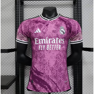 เสื้อกีฬาแขนสั้น ลายทีมฟุตบอล Real Madrid สีม่วง ไซซ์ S-XXL คุณภาพสูง 23-24