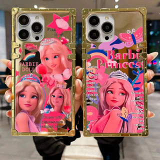 (Barbie) เคสโทรศัพท์มือถือชุบไฟฟ้า ทรงสี่เหลี่ยม สําหรับ vivo V27E V27 V25 Pro V25E V23E V23 Pro V15 Pro V21 V21E V20