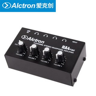 Alctron HA4PLUS เครื่องขยายเสียงหูฟังสเตอริโอ 4 ช่องทาง แบบพกพา ขนาดเล็ก TRS แจ็คเอาท์พุต HA4 PLUS