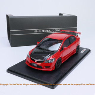 Ig 1:18 Honda CIVIC (FD2) TYPE R สีแดง พร้อมฝากระโปรง คาร์บอน สําหรับรถยนต์ รุ่น IG2829