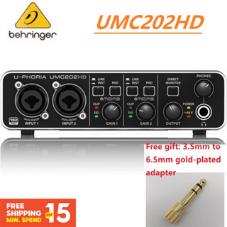 ⭐⭐⭐Behringer UMC22 UM2 UMC202HD เครื่องขยายเสียงไมโครโฟน การ์ดเสียงภายนอก USB