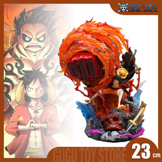 โมเดลฟิกเกอร์อนิเมะ One Piece Luffy Gear 3 Gk พร้อมไฟ Led Pvc ขนาด 22 ซม. สําหรับตกแต่งห้อง (มาพร้อมกล่องของขวัญ)