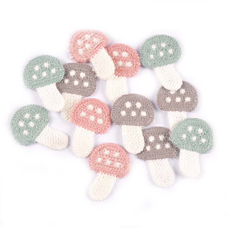 20pcs น่ารักเห็ดแพทช์สําหรับเสื้อผ้าอุปกรณ์เย็บผ้าเด็ก Appliques สติกเกอร์ DIY กิ๊บติดผมอุปกรณ์เสริม Headwear ตกแต่ง 28x40 มม.CP3033