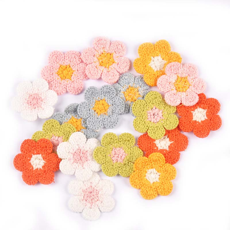 20 ชิ้น 32 มิลลิเมตร Mulitcolor ดอกไม้เย็บปักถักร้อย Appliques Handmade DIY เย็บอุปกรณ์แพทช์สําหรับเสื้อผ้าสติกเกอร์ตกแต่ง CP3011