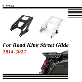 Psler แร็คหลัง แร๊คท้าย แร็คท้าย ตะแกรงหลัง ชั้นวางกระเป๋าเดินทาง สําหรับ Harley Touring Road King Street Glide FLHR FLHX FLTRX 2014 2015 2016 2017 2018 2019 2020 2021 2022