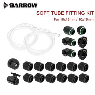 Barrow ชุดข้อต่อท่อนิ่ม THKN-3/8 Series สําหรับ OD 13/16 มม. สวิตช์ ปลั๊ก และข้อต่อ 90 องศา DIY