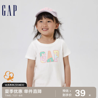 Gap ใหม่ เสื้อยืดกีฬา ผ้าฝ้ายแท้ แขนสั้น สําหรับเด็ก