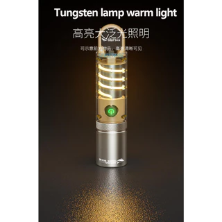 Smilingshark SD0717 ไฟฉาย LED ไฟฉายสว่างมาก M60 ทังสเตนแสงอุ่น Type-C แบบชาร์จไฟได้ 5 โหมดกันน้ำ Zoomable สำหรับครัวเรือนที่ตั้งแคมป์