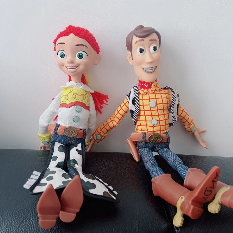40 ซม.ของเล ่ นเรื ่ อง 4 พูดคุยนายอําเภอ Woody Buzz Jessie Rex ตัวเลขการกระทําอะนิเมะตกแต ่ งคอลเลกชันตุ ๊ กตาของเล ่ นสําหรับของขวัญเด ็ ก