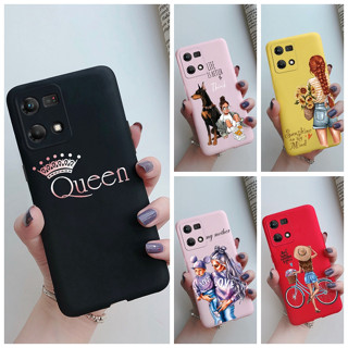 เคสโทรศัพท์มือถือ ซิลิโคนนิ่ม กันกระแทก ลายมงกุฎ หรูหรา สําหรับ OPPO Reno7 Reno8 4G F21 Pro