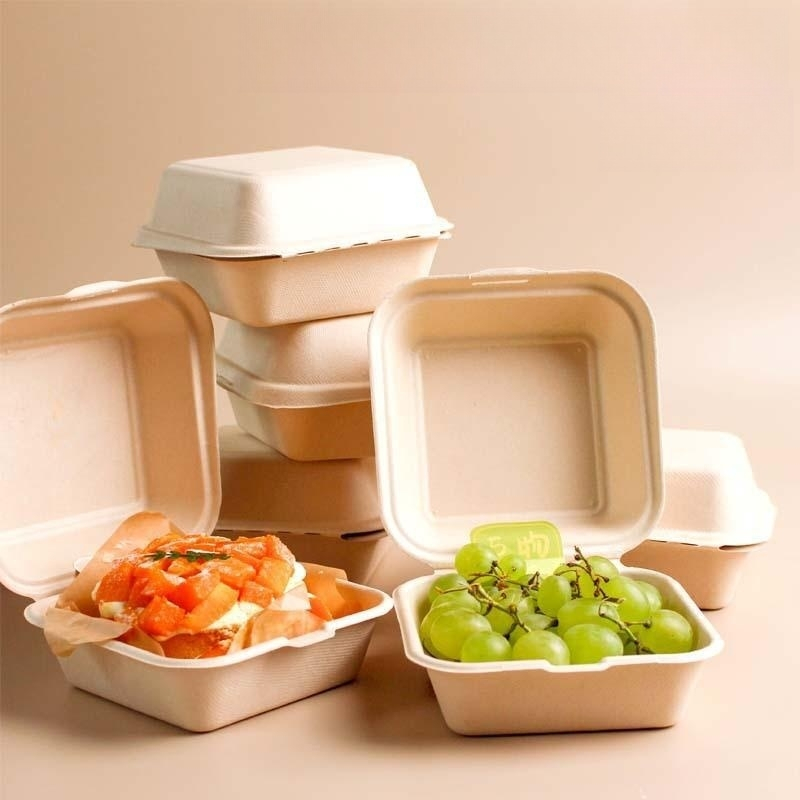 Popkozzi [พรีเมี่ยม] กล่องเบอร์เกอร์เยื่อกระดาษ / กล่องแพนเค้ก / กล่องทาร์ต / กล่องแซนวิช Kuih Muih / กล่องแซนวิช / กล่องเค้ก