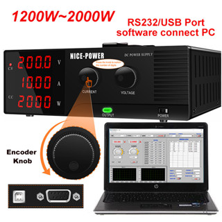 พาวเวอร์ซัพพลาย DC 100V 1200W-2000W พร้อมพอร์ต USB RS232 สําหรับคอมพิวเตอร์