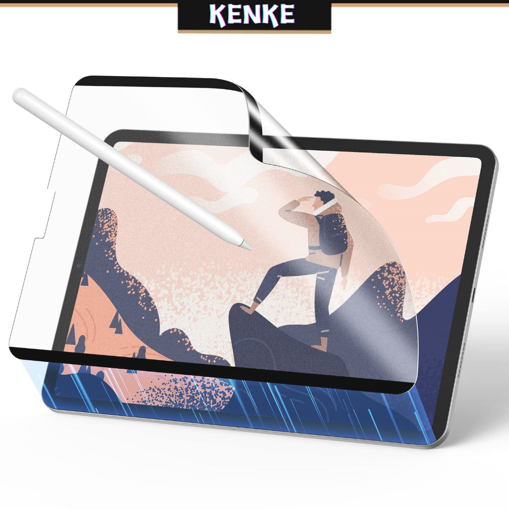 Kenke ฟิล์มกันรอยหน้าจอ ถอดออกได้ สําหรับ ipad Pro 11 (2022 2021 2020 2018) และ ipad air 5 air 4 10.9 นิ้ว gen 7 8 9 ipad 10 gen mini 6 gen 5 6 ipad 10.5 นิ้ว