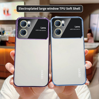 เคสโทรศัพท์มือถือแบบนิ่ม ชุบไฟฟ้า กันกระแทก หรูหรา สําหรับ OPPO Reno7