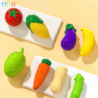 ⭐การจัดส่งในประเทศไทย⭐TEMI ของเล่นผักผลไม้หั่นได้ ชุดครัว ของเล่นอาหาร ของเล่นบทบาทสมมติ