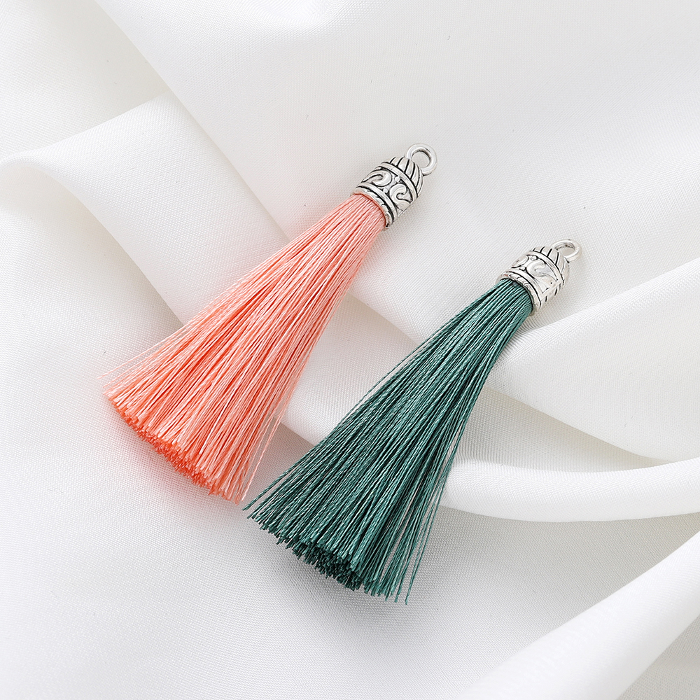 St.kunkka พู่ผ้าไหม สีเงิน ขนาดเล็ก 6 ซม. สไตล์จีน สําหรับทําเครื่องประดับ DIY 5 ชิ้น — صورة 7